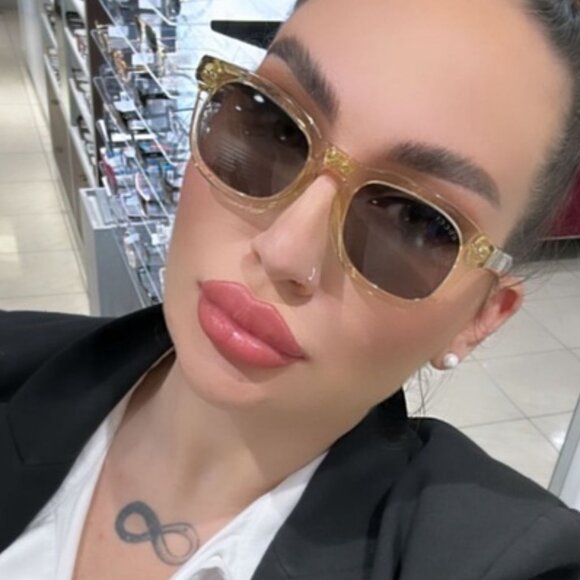 Gucci GG0182S 006 Sunglasses Brown Square Frame, Grey Lenses - Picture 3 of 11